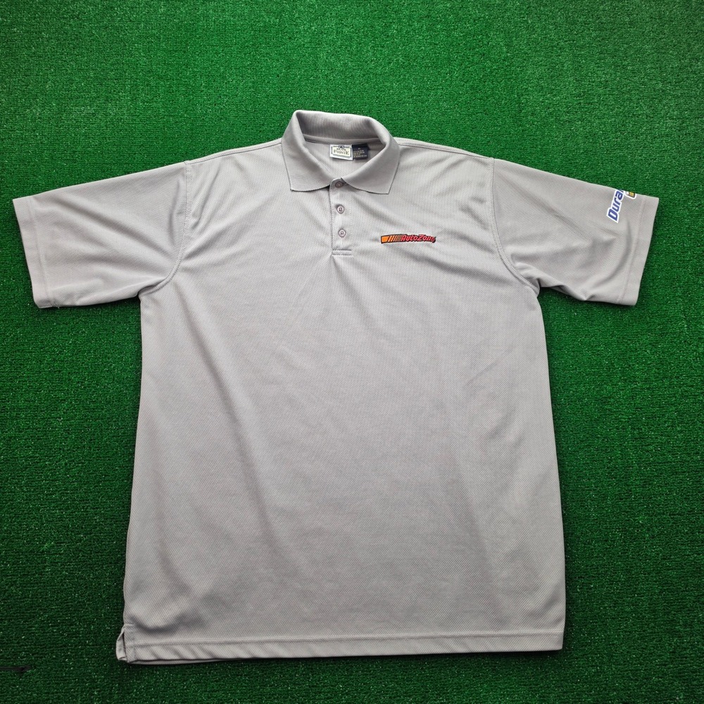 Autozone Employee Polo Shirt Mens XL Gray Short Sleeve Uniform Work Wear